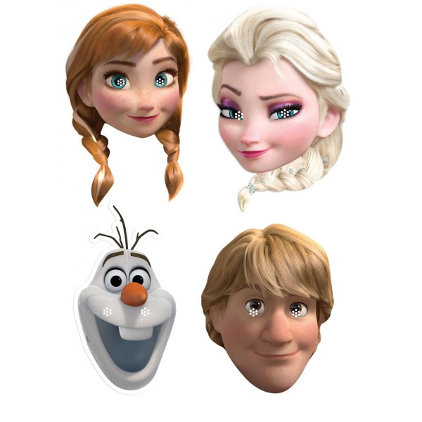 Frozen Karakter Maskeleri 4 Lu